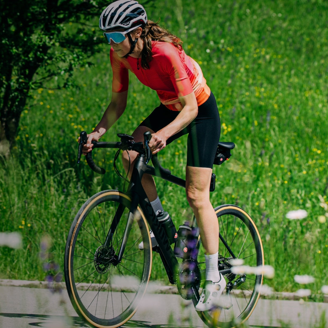 JPOJPO fietsshirt voor dames, roze fiets, korte mouw, sneldrogend, S-3XL
