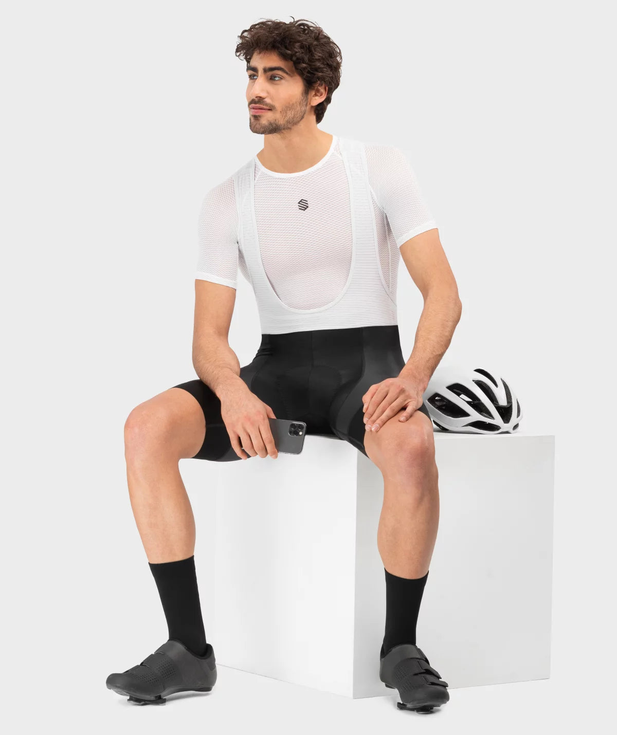 Siroko Clout heren fiets ondershirt wit