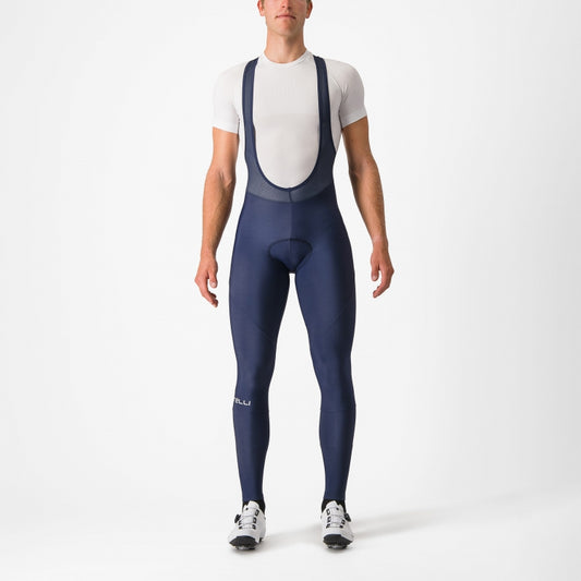 Castelli Entrata Bibtight lange fietsbroek blauw heren