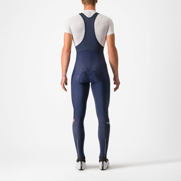 Castelli Entrata Bibtight lange fietsbroek blauw heren