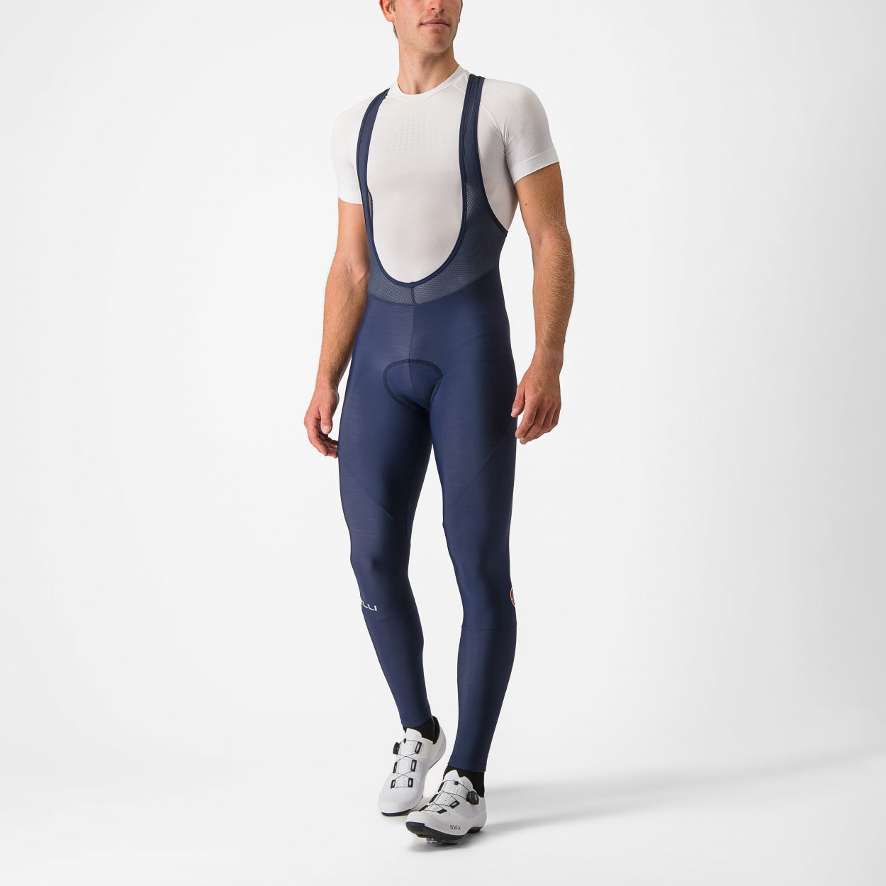 Castelli Entrata Bibtight lange fietsbroek blauw heren