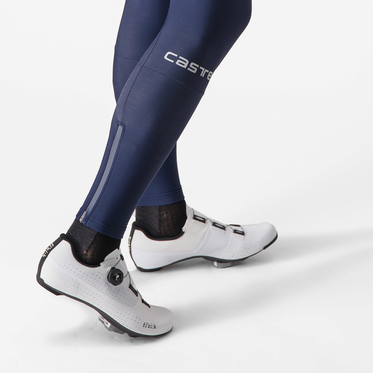 Castelli Entrata Bibtight lange fietsbroek blauw heren