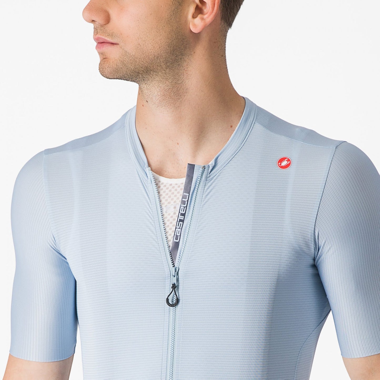 Castelli Espresso Jersey heren fietsshirt lichtblauw