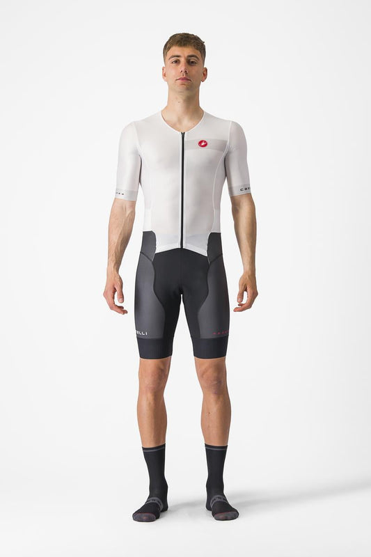 Castelli Free Sanremo SS Trisuit korte mouw wit/zwart