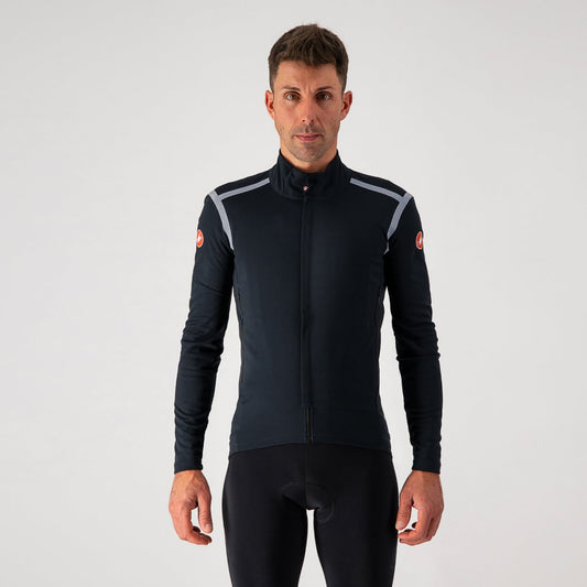 Castelli Perfetto RoS lonsleeve heren fietsjas lange mouwen zwart