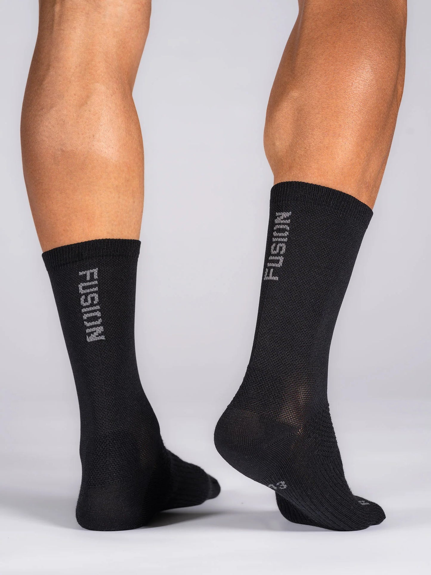 Fusion Cycling Sock Merino fietssokken zwart