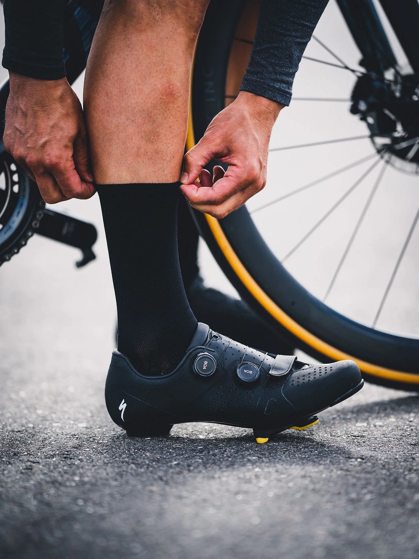 Fusion Cycling Sock Merino fietssokken zwart