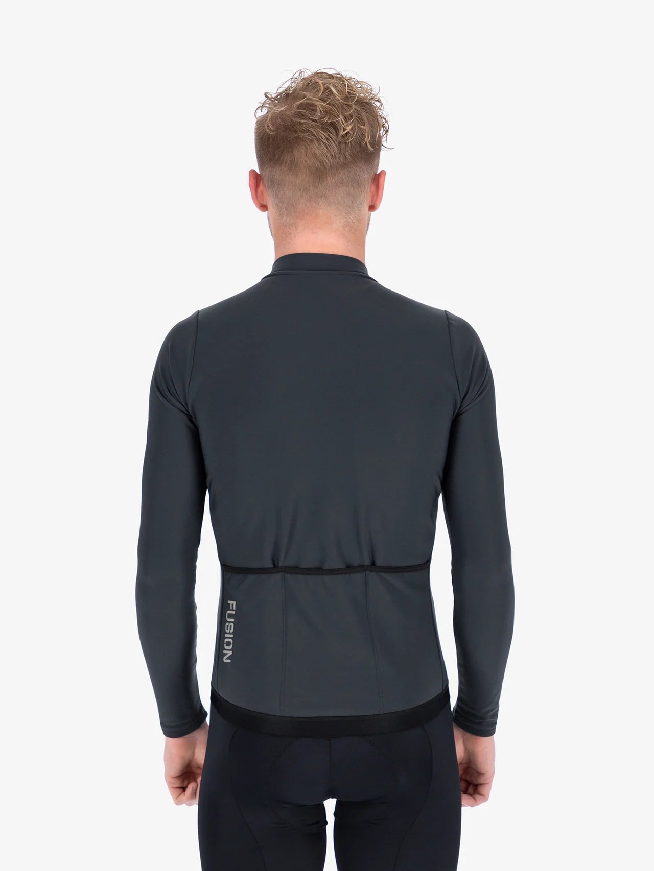 Fusion Men’s Thermal Cycling Jersey Grijs – Heren Fleece Fietsshirt