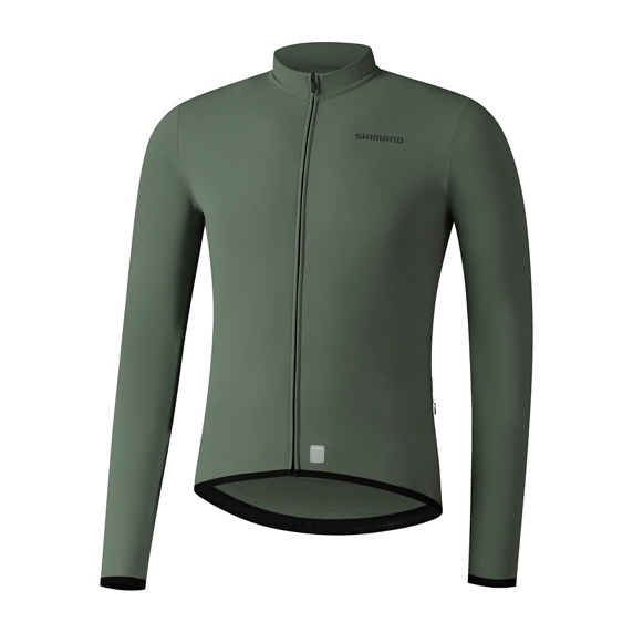 Shimano Vertex Thermal heren fietsshirt met lange mouwen Legergroen