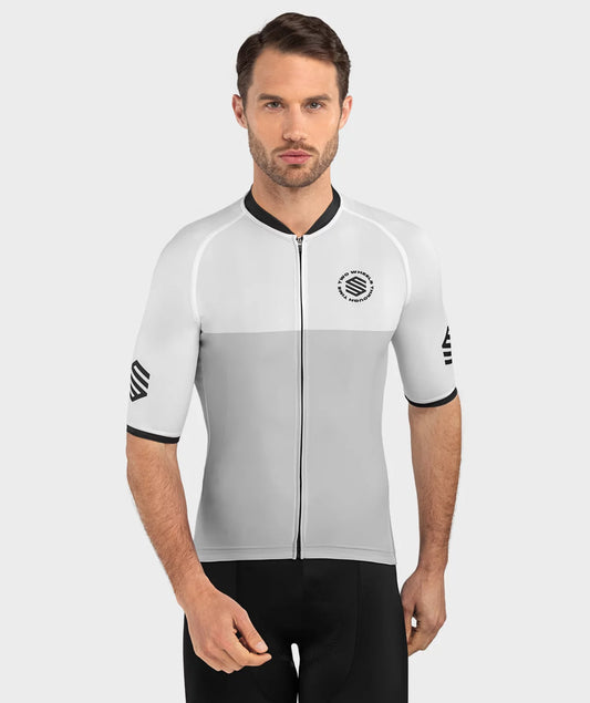 Siroko M2 Granfondo heren fietsshirt grijs