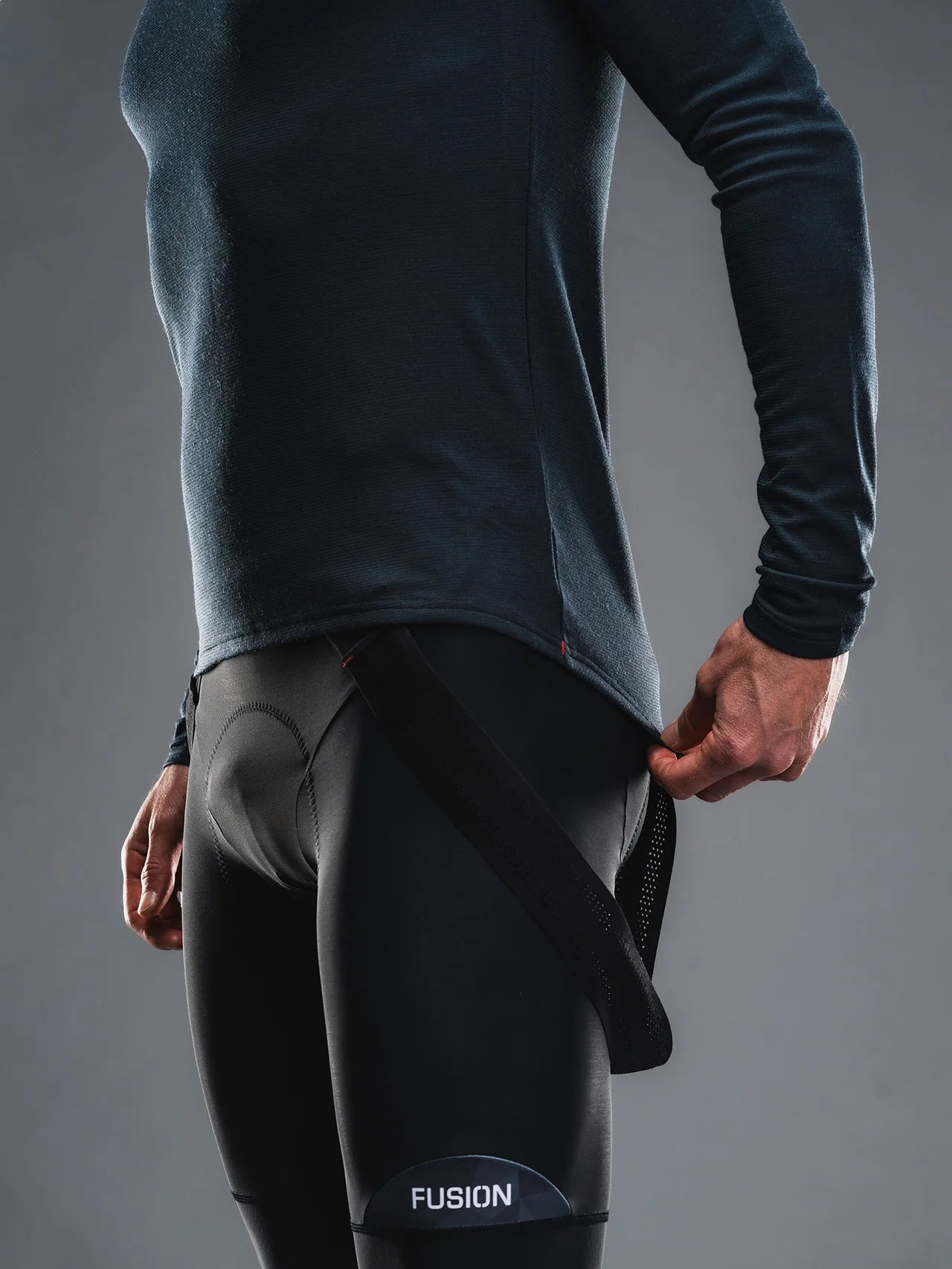 Fusion Technical Merino 150 Baselayer LS Donkergrijs – Temperatuurregulerende Onderlaag
