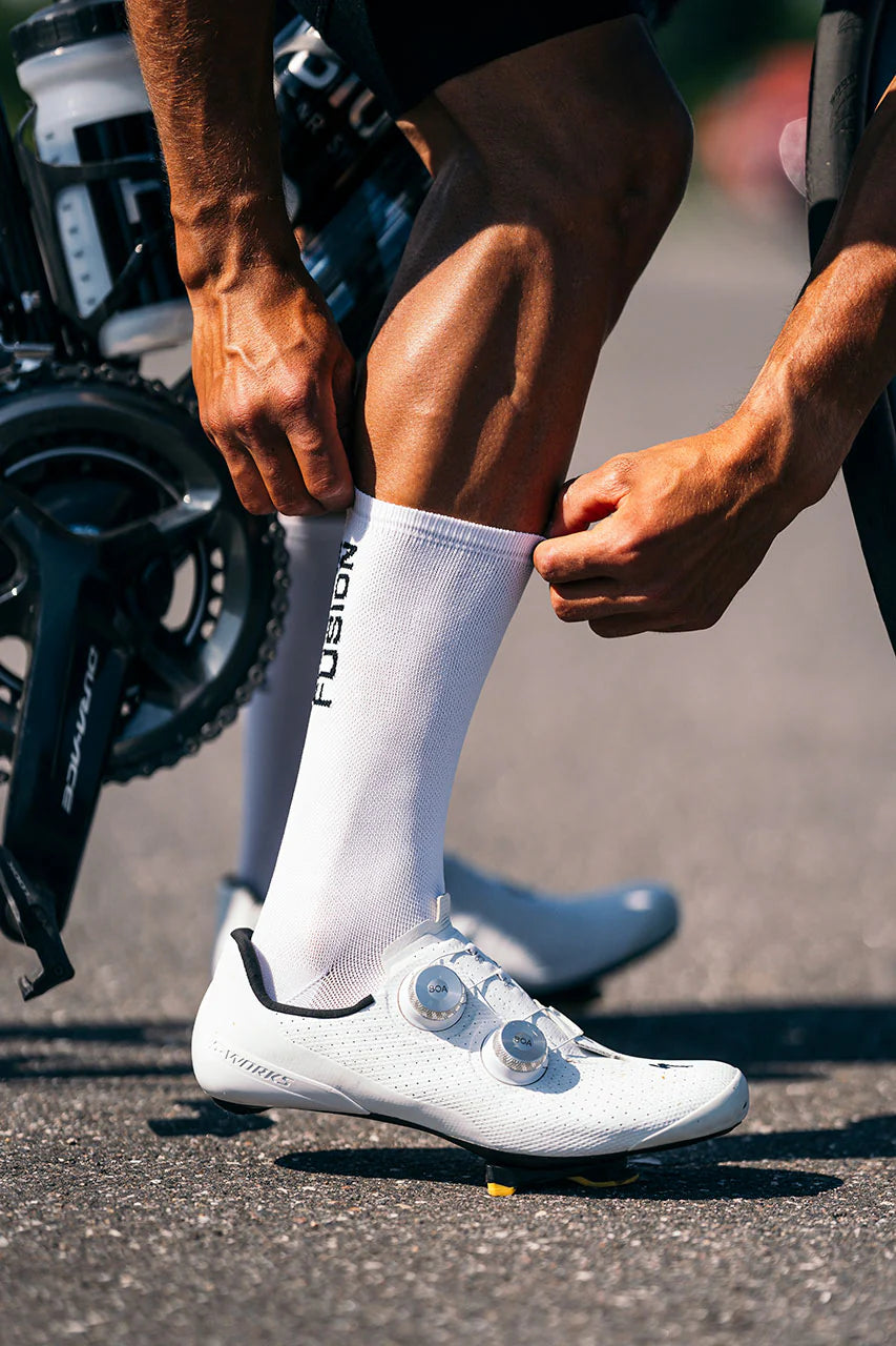 Fusion Cycling Sock fietssokken wit